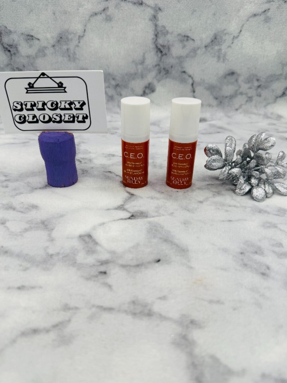 Sunday Riley Skincare Set-C.E.O. Vitamin C Brightening Serum,Mini,2 x8ml-2pc-NEW